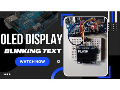 Arduino Flash Text on SSD1306 OLED Display