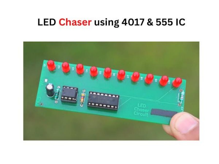 How to make led chaser using 4017 & 555 IC