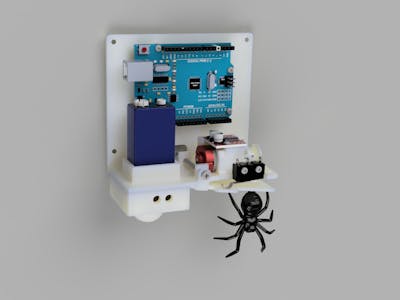 Motion sensing spider dropper