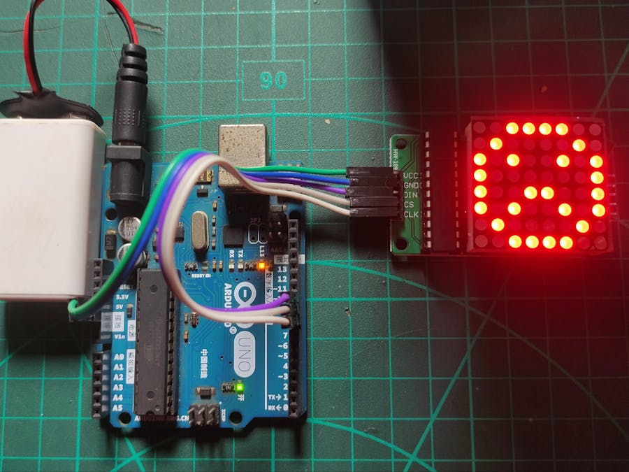 How To Control Led 8x8 Dot Matrix Display With Max7219 Arduino Project Hub 9820