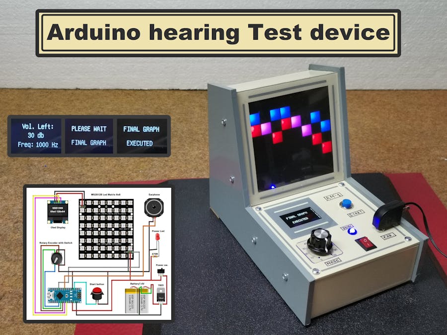 Arduino hearing test device - Audiometer 