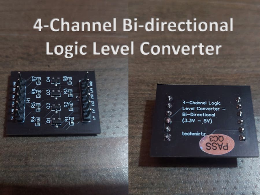 DIY 4 channel Bi-directional Logic Level Converter (3v-5v)