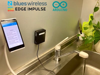 Running Faucet Alert System with Blues Wireless banner