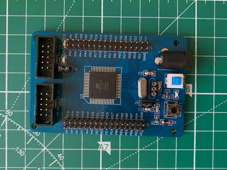 Getting started with a bare bone AVR128 bord