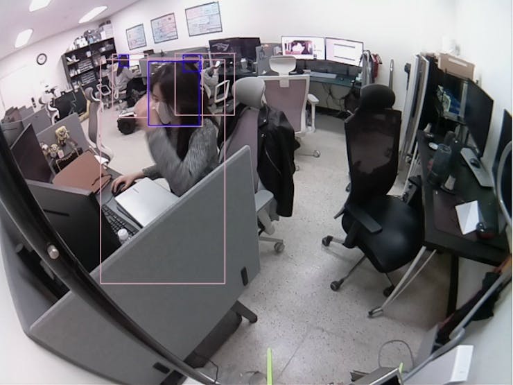 An image of the results predicted by the Human Detection Model