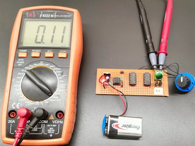 Capacitance Meter Using 555 and Decade counter