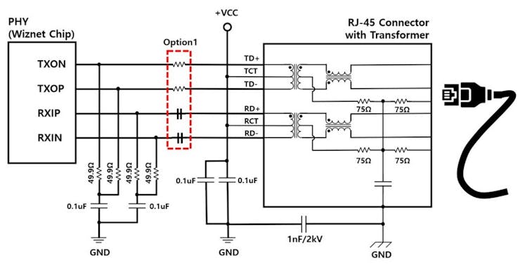 Figure 6. Cap installed in place of damping resistor for EMC