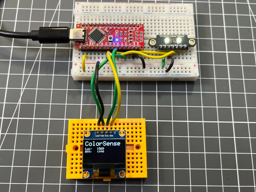 TCS3472 Color sensor and Lux measurement