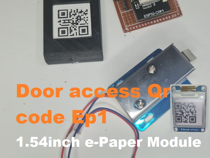 Door access control witch E-paper QR-code reader