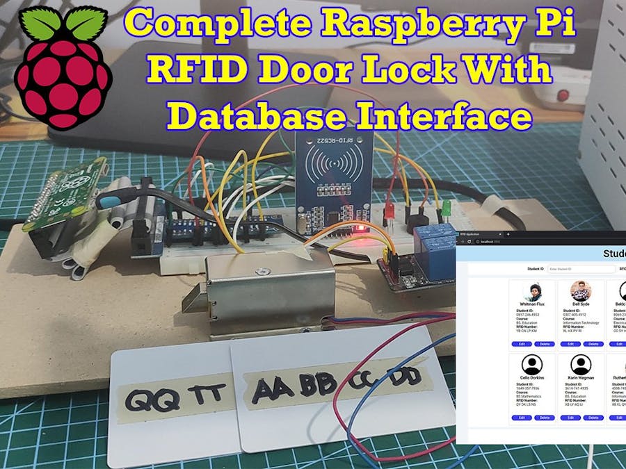 Raspberry Pi RFID Door Lock System with Database