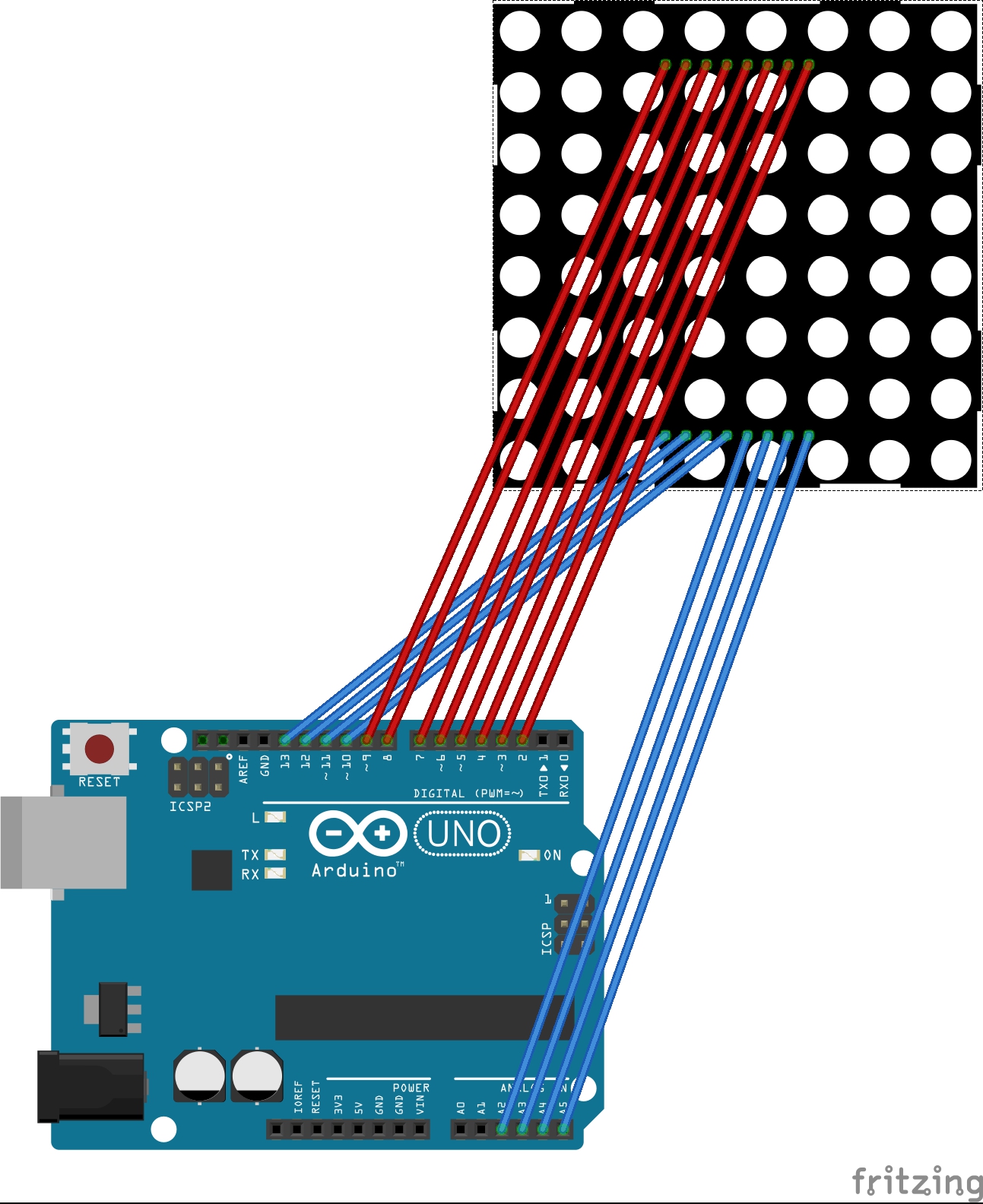ufravigelige Margaret Mitchell konstruktion YOUR OWN SHAPE - 8x8 LED Matrix Arduino - Hackster.io