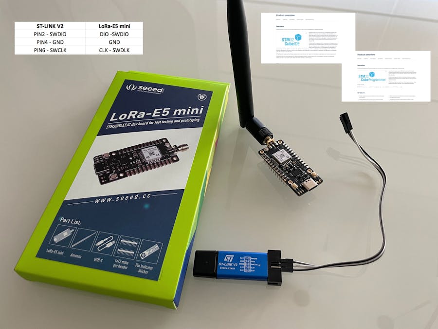 Seeed LoRa E5 Tutorial with ST programmer