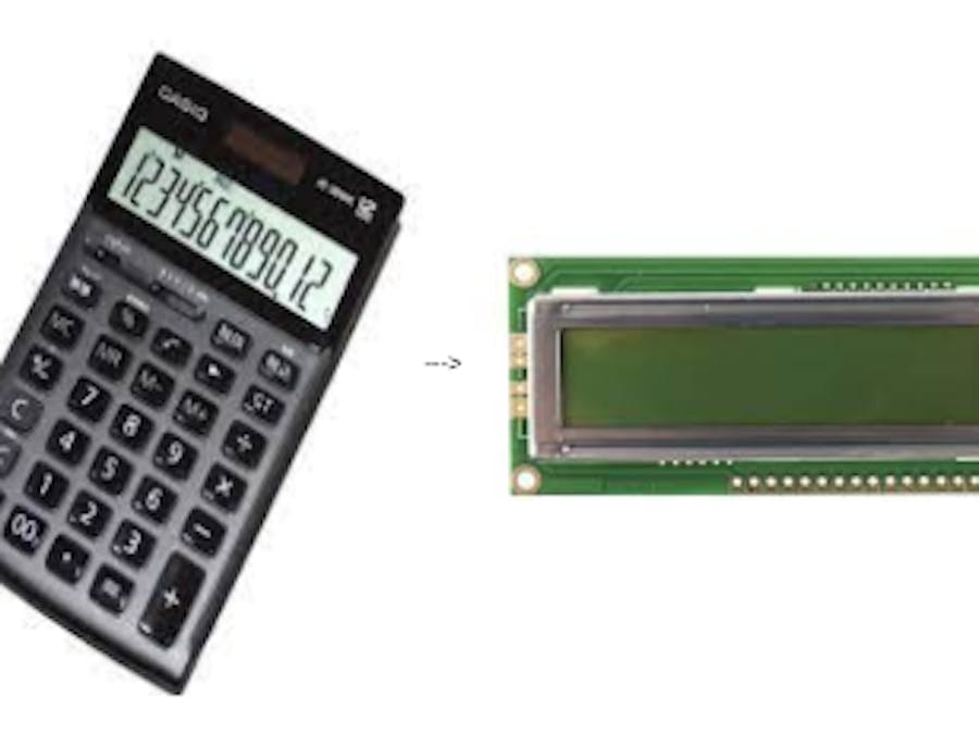 Calculator with 16x2 LCD display and 4x4 keypan