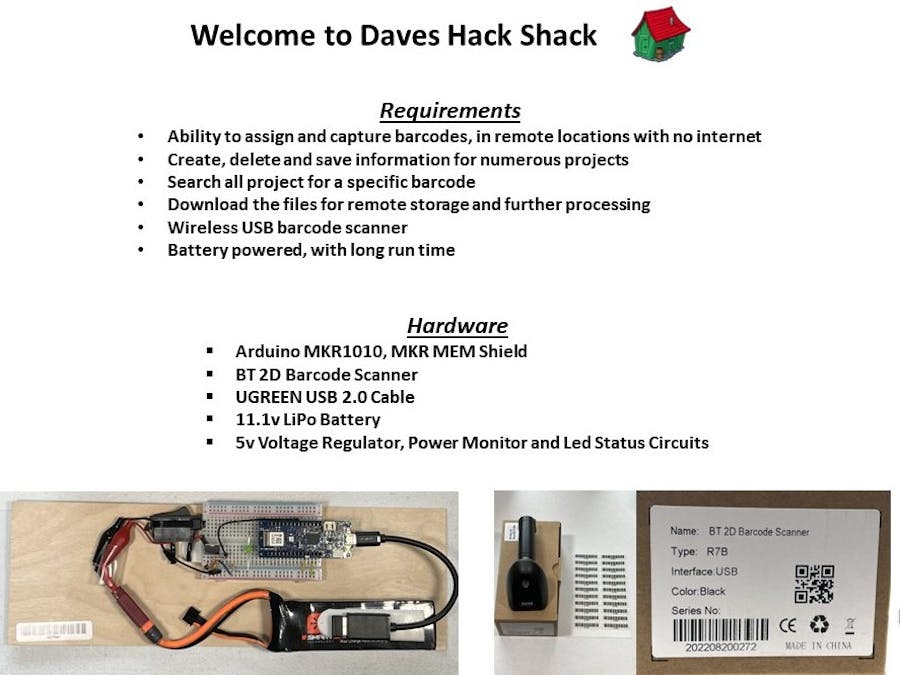 MKR1010 Barcode Scanning with WEB Interface