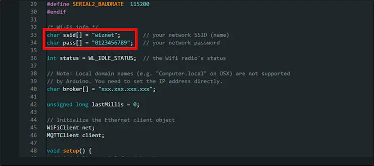 Setup Wi-Fi configuration