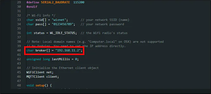 Setup broker IP