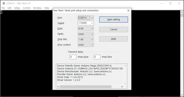 Serial COM port configuration
