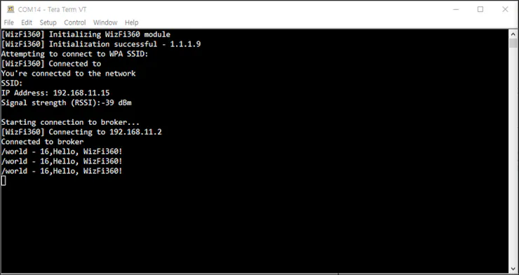 Arduino Mega 2560 receiving messages sent by the publisher