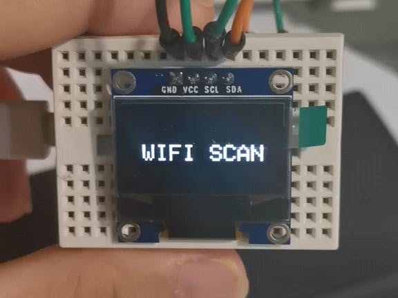 Mini WiFi Scanner using OLED
