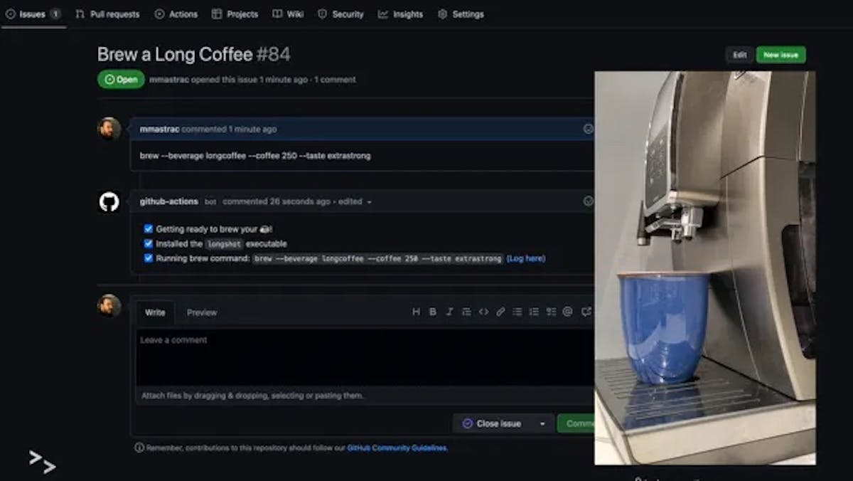 Brewing Coffee via GitHub 