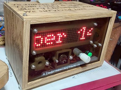 A Cindy's alarm clock/recording weather station