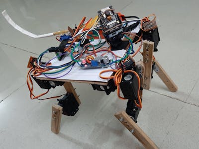 Arduino Based 4-Legged Mobile Robot Built From Scratch