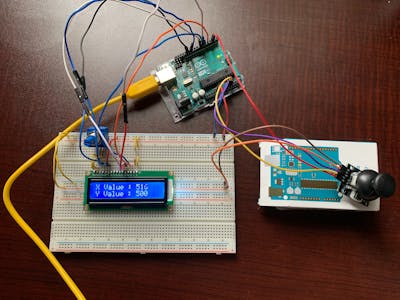 Arduino Joystick to LCD Display