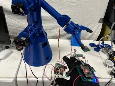 Hand-Gesture Controlled Robotic Arm