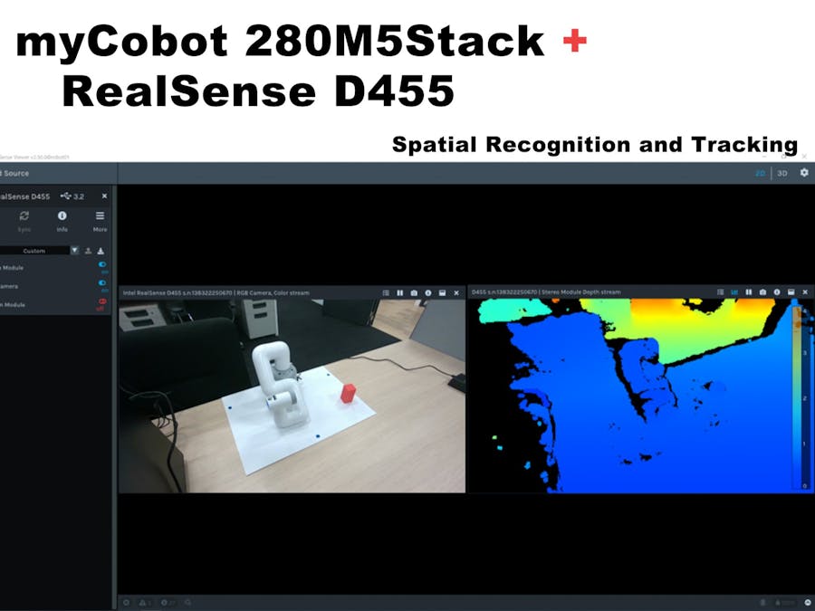 Operate myCobot with the spatial recognition of D455