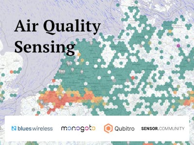 Air quality w/ Blues, Monogoto, Qubitro & Sensor.Community banner
