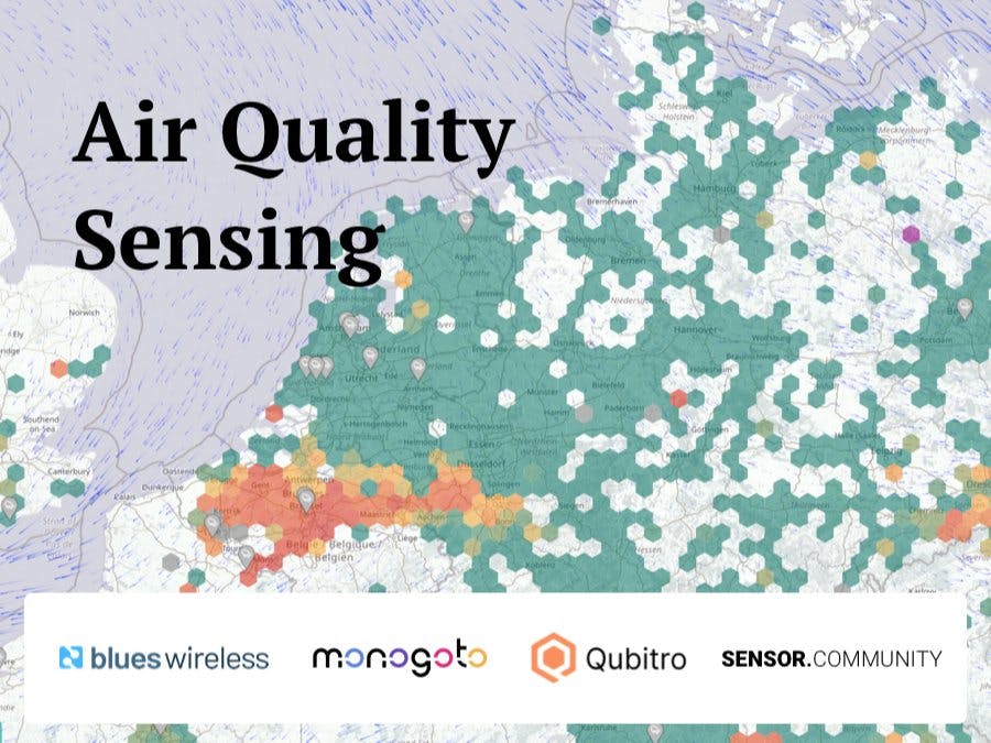 Air quality w/ Blues, Monogoto, Qubitro & Sensor.Community