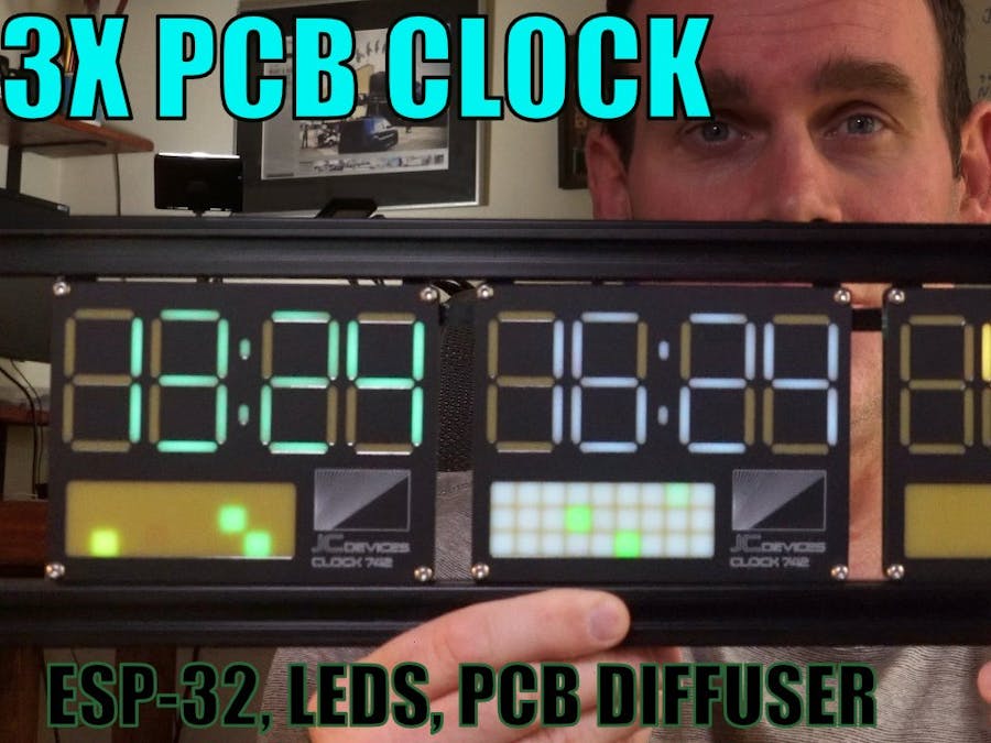 PCB Diffuser Clock With 3 Faces