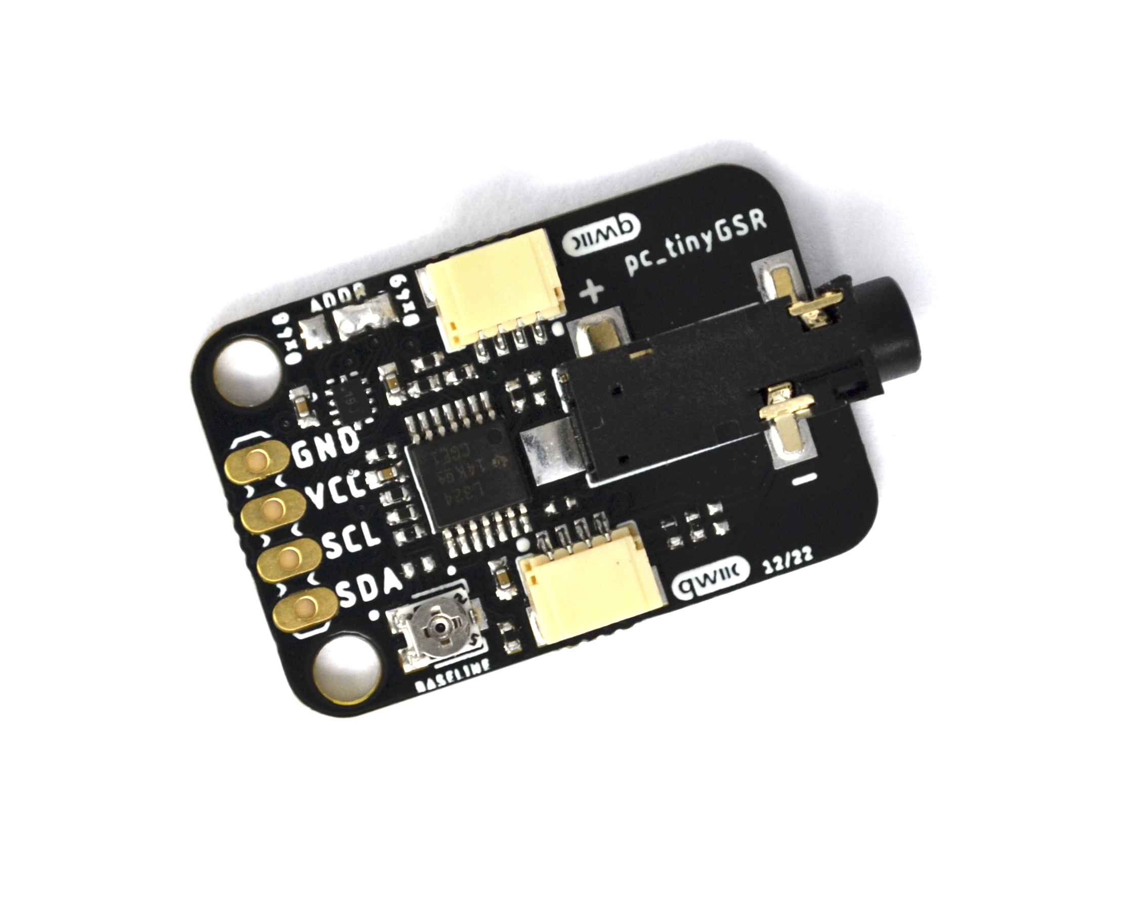 ProtoCentral tinyGSR GSR/EDA digital output sensor board – Qwiic / STEMMA QT