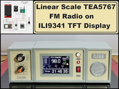 Linear Scale ТЕА5767 FM Radio on ili9341 TFT Display