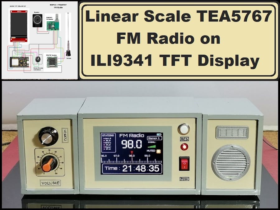 Linear Scale ТЕА5767 FM Radio on ili9341 TFT Display
