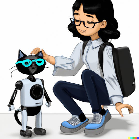 DALL·E 2023-01-16 19.05.36 - university student petting a companion robot kitten, cartoon.png