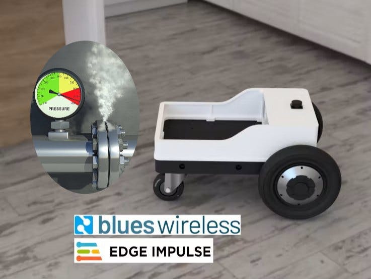Web browser operated robot for gas leak detection