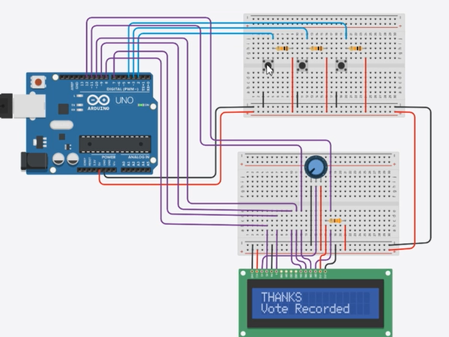 Smart Electronic Voting Machine Using Arduino And LCD - Hackster.io