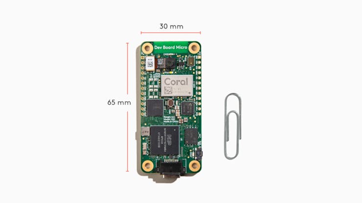 The board includes breadboard-friendly GPIO and a built-in camera and microphone. (📷: Google)