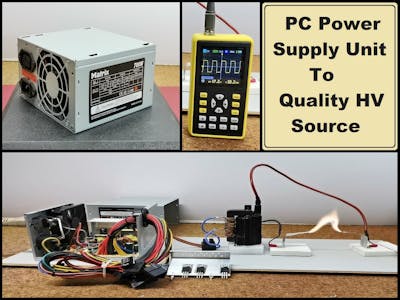 The simplest way to make a High Voltage source from PC PSU