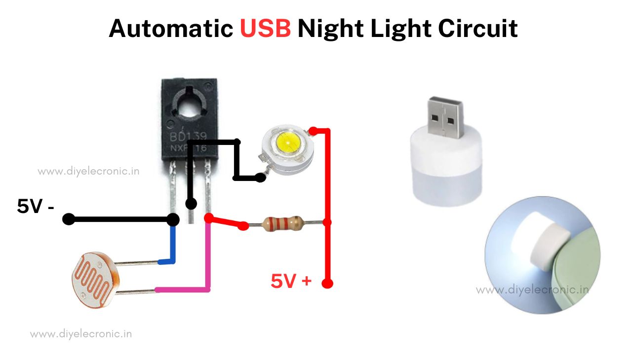 How to make automatic night light circuit LDR Hackster.io