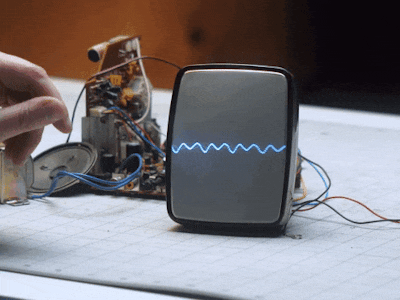 Turn your CRT television into an audio waveform visualizer!