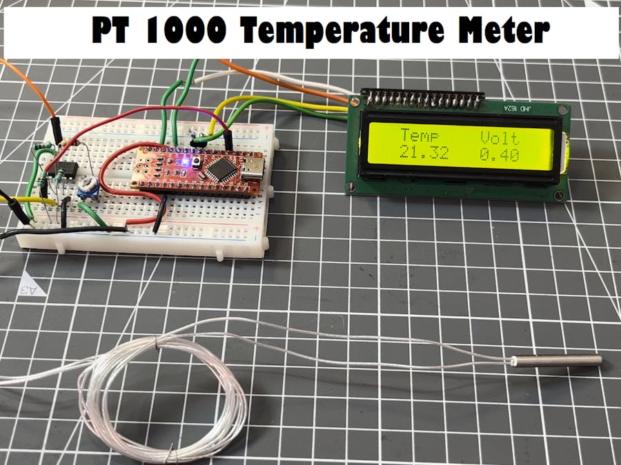 PT-1000 Based Temperature Meter -Arduino