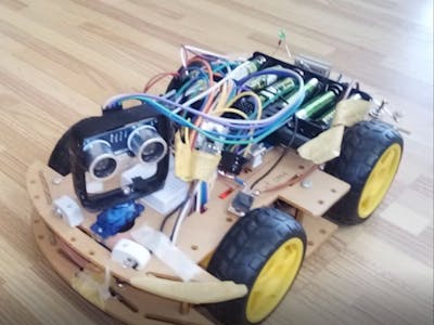Robot with Sonar Obstacle Detection and Follow-Me