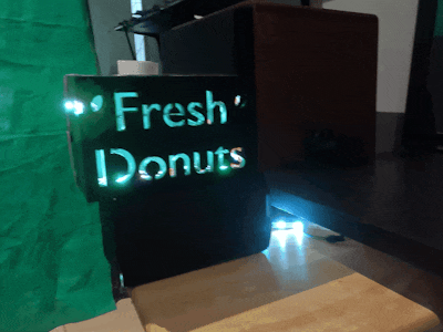 Fresh Donuts - A Custom LED Twitch Sign w Capacitive Touch