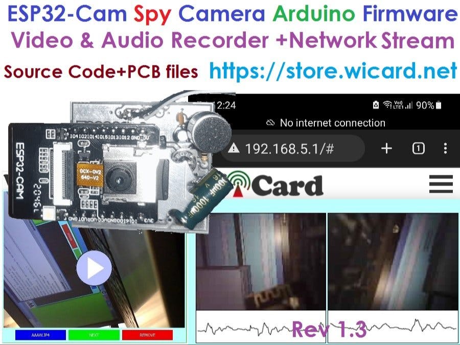 Spy Camera (Video, Audio & Network Stream) With ESP32-Cam