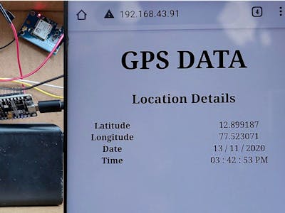 GPS Module | ESP8266 Webserver | Realtime Latitude Longitude