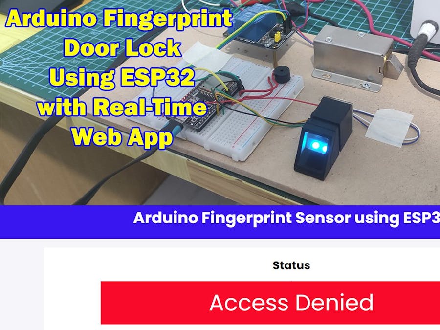 Arduino Fingerprint Door Lock using ESP32 with a Web App