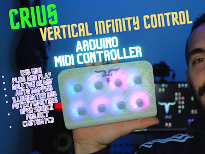 Crius Vertical Infinity Control-Arduino USB MIDI Controller