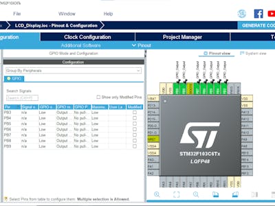 STM32 LCD Interface for Multiple Display Proteus Simulation